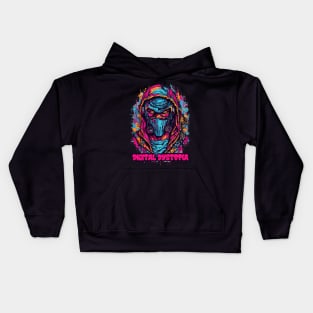 Neon Codebreaker: Unleash the Cyberpunk Within Kids Hoodie